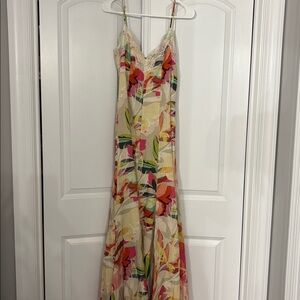 NWT Hutch Multicolor Floral Dress with Lace Detail XS